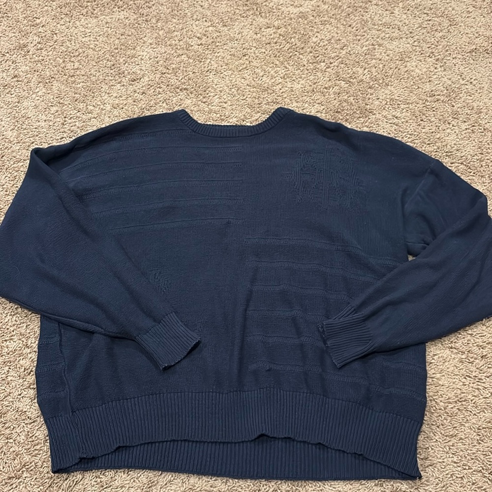 Vintage Bellissimo Knit Navy Sailor Sweater